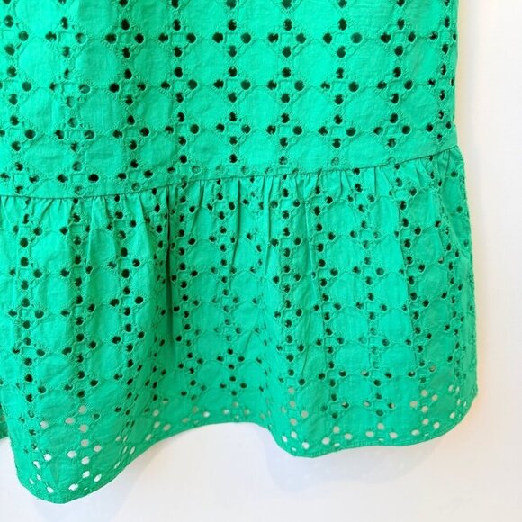 Hyacinth House Green Eyelet Midi Tryall Dress Women’s Size S - Picture 7 of 11